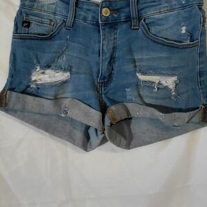 KanCan Distressed Blue Jean Shorts